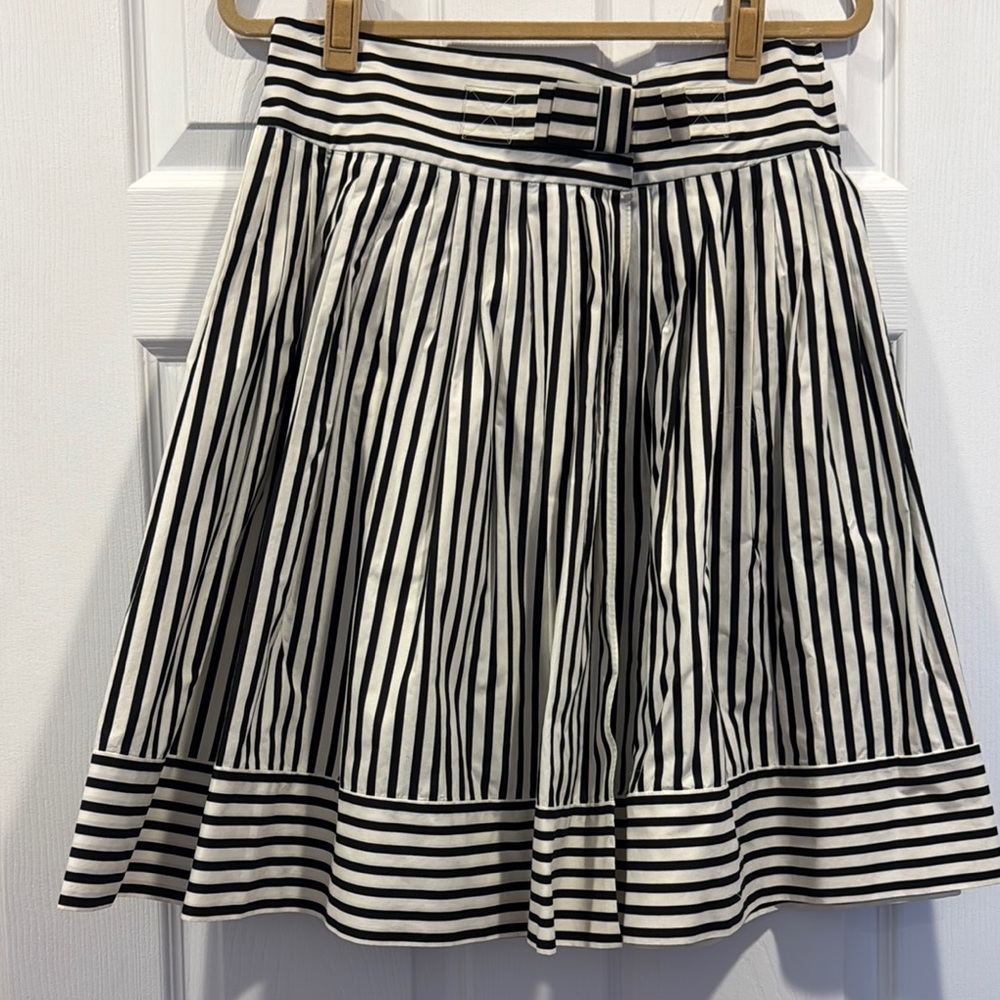 DVF Black and White Striped Skirt